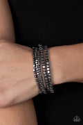 Paparazzi ♥ Right on CUBE - Black ♥ Bracelet