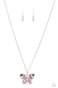 Paparazzi ♥ Free-Flying Flutter - Pink ♥ Necklace