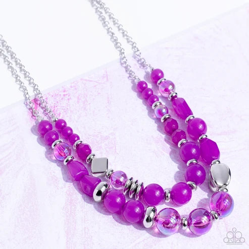 Paparazzi ♥ Mere Magic - Purple ♥ Necklace