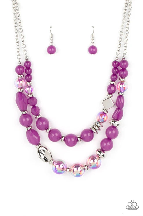 Paparazzi ♥ Mere Magic - Purple ♥ Necklace