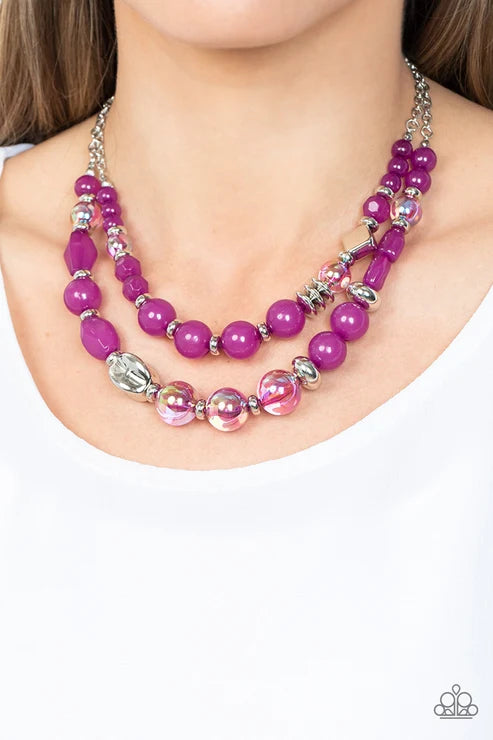 Paparazzi ♥ Mere Magic - Purple ♥ Necklace