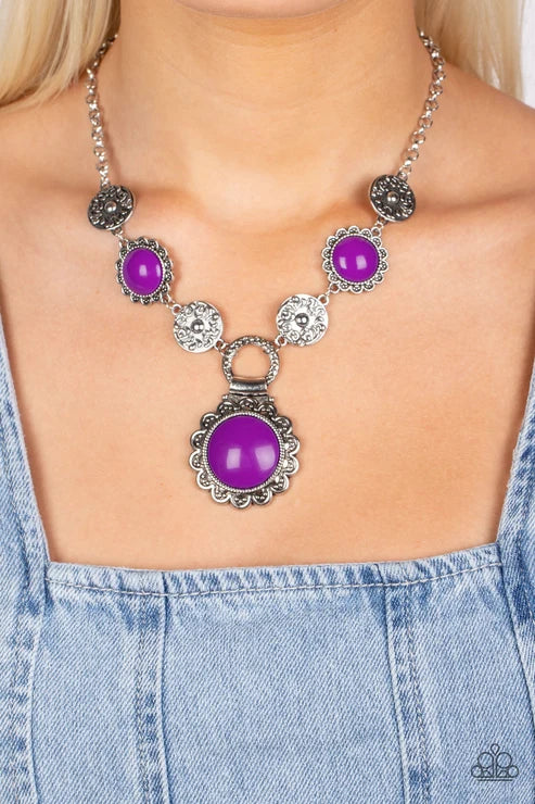 Paparazzi ♥ Poppy Persuasion - Purple ♥ Necklace