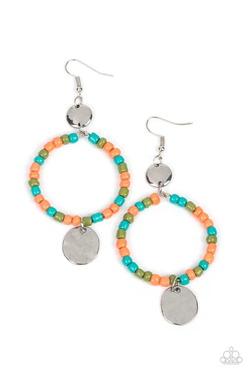 Paparazzi ♥ Cayman Catch - Orange ♥ Earrings