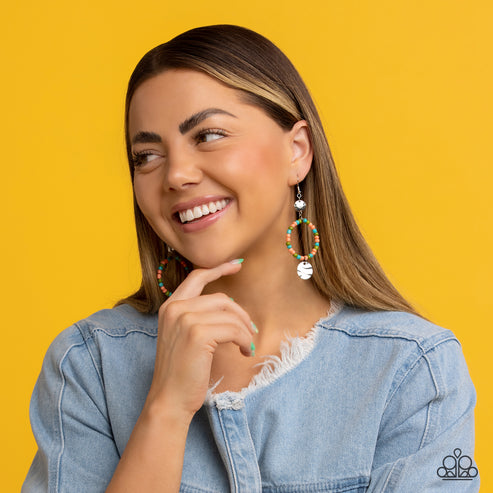 Paparazzi ♥ Cayman Catch - Orange ♥ Earrings