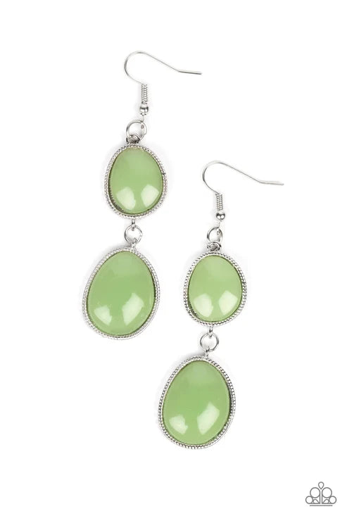 Paparazzi ♥ Mediterranean Myth - Green ♥ Earrings