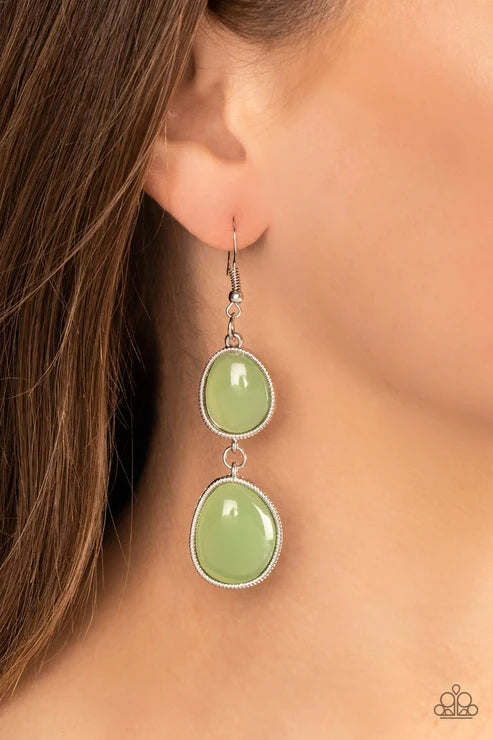 Paparazzi ♥ Mediterranean Myth - Green ♥ Earrings