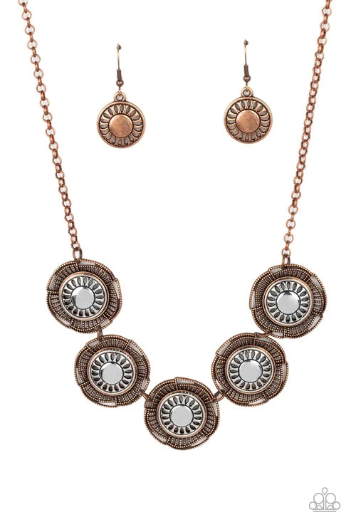 Paparazzi ♥ Desert Décor - Copper ♥ Necklace