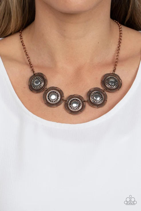 Paparazzi ♥ Desert Décor - Copper ♥ Necklace
