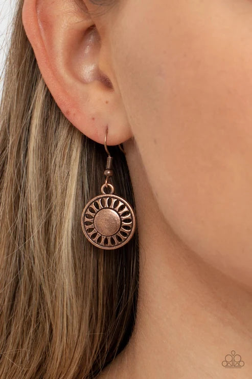 Paparazzi ♥ Desert Décor - Copper ♥ Necklace