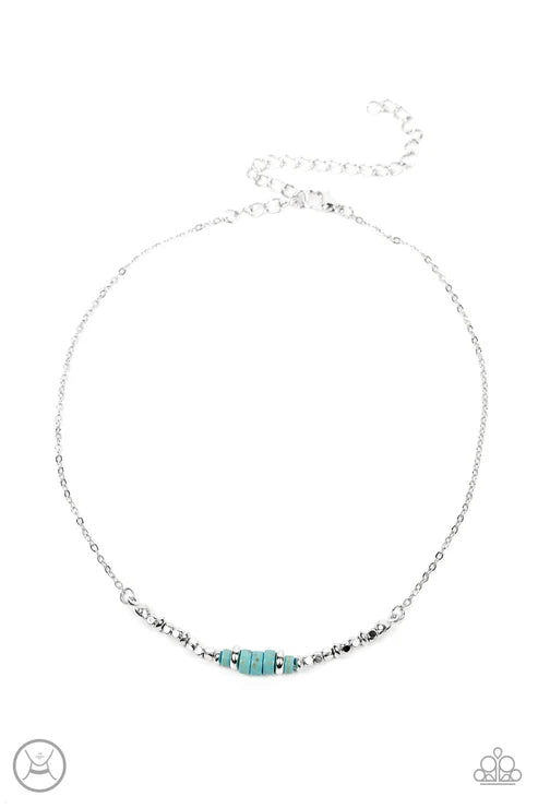 Paparazzi ♥ Retro Rejuvenation - Blue ♥ Necklace