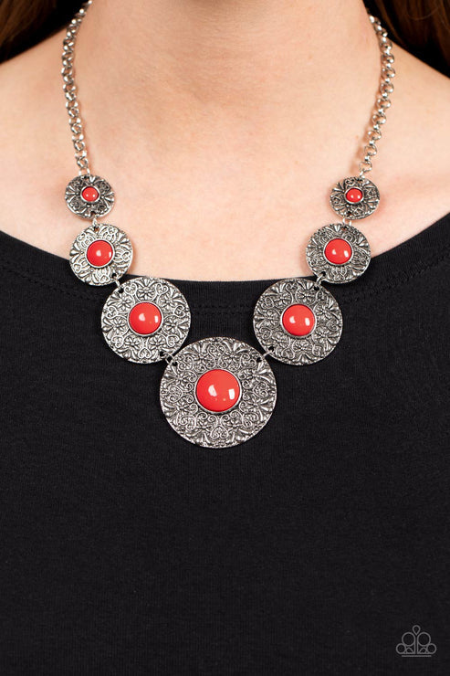 Paparazzi ♥ Garden Glade - Red ♥ Necklace
