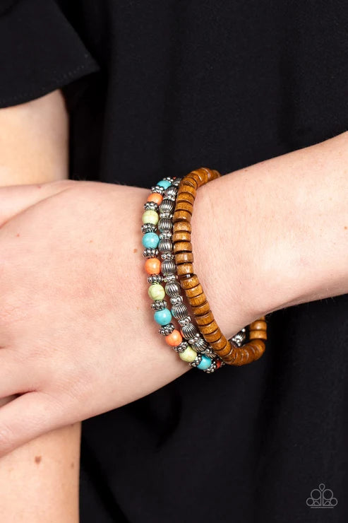 Paparazzi ♥ ESCAPADE Route - Multi ♥ Bracelet