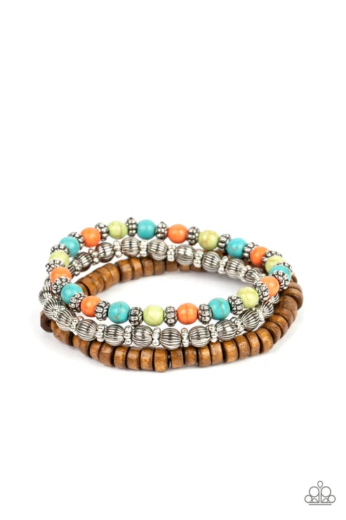 Paparazzi ♥ ESCAPADE Route - Multi ♥ Bracelet