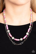 Paparazzi ♥ Tidal Trendsetter - Pink ♥ Necklace