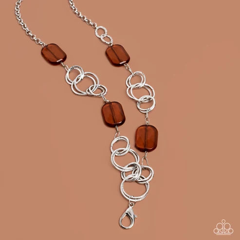 Paparazzi ♥ Stained Glass Glamour - Brown ♥ Lanyard