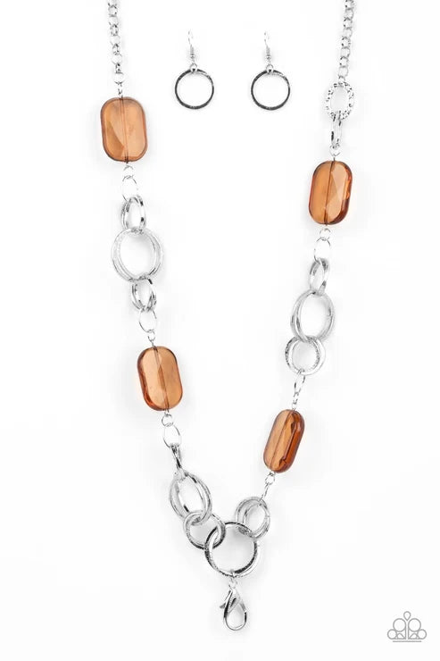 Paparazzi ♥ Stained Glass Glamour - Brown ♥ Lanyard