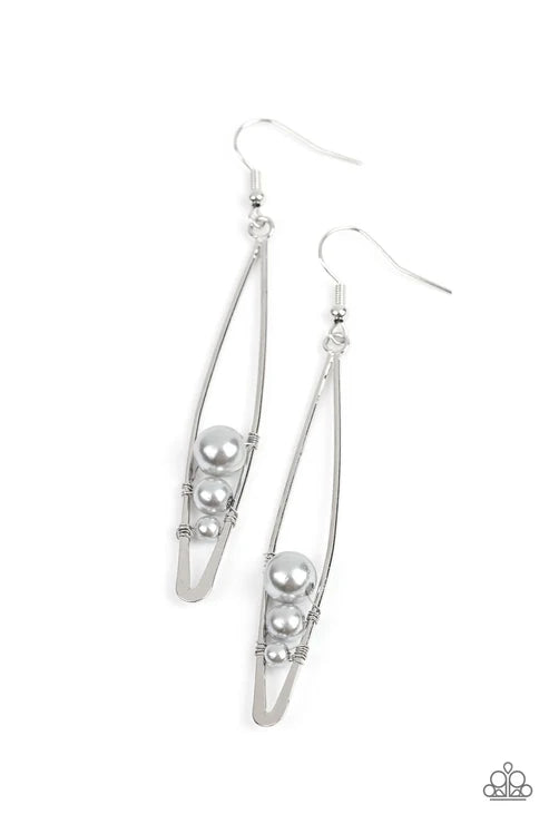 Paparazzi ♥ Atlantic Allure - Silver ♥ Earrings