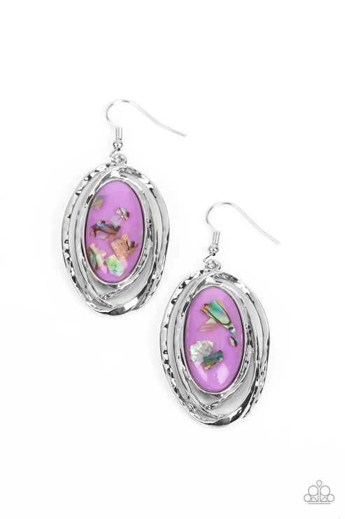 Paparazzi ♥ Ocean Floor Oracle - Purple ♥ Earrings