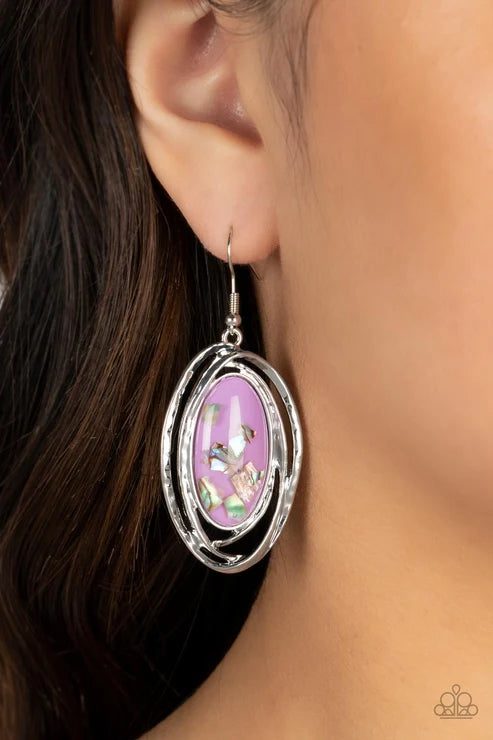 Paparazzi ♥ Ocean Floor Oracle - Purple ♥ Earrings