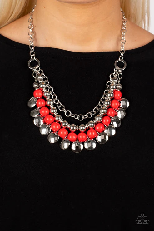 Paparazzi ♥ Leave Her Wild - Red ♥ Necklace