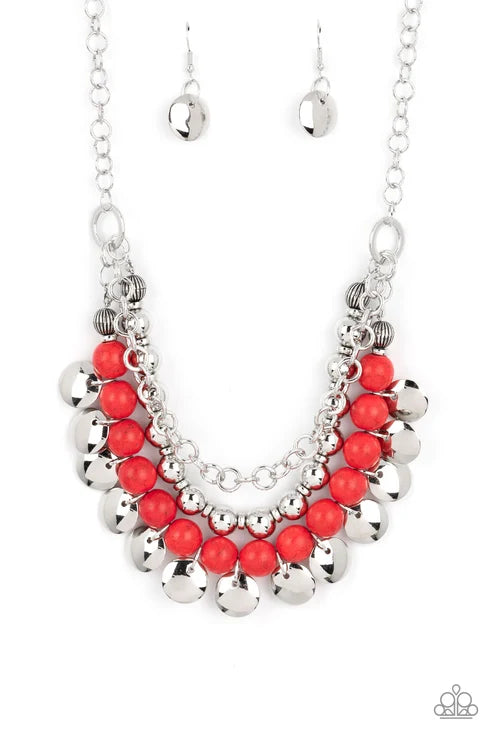 Paparazzi ♥ Leave Her Wild - Red ♥ Necklace