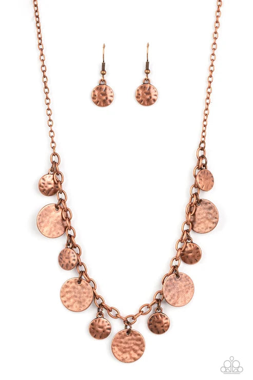 Paparazzi ♥ Model Medallions - Copper ♥ Necklace