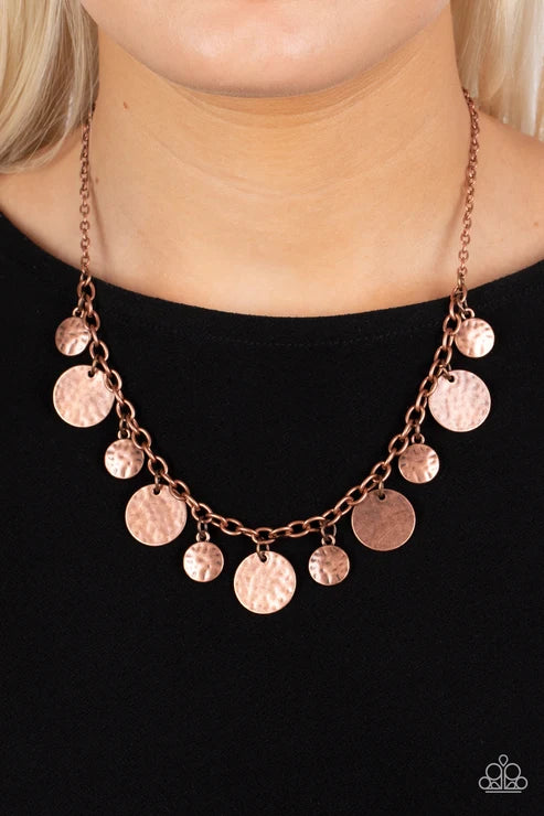 Paparazzi ♥ Model Medallions - Copper ♥ Necklace