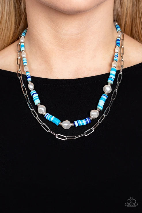 Paparazzi ♥ Tidal Trendsetter - Blue ♥ Necklace