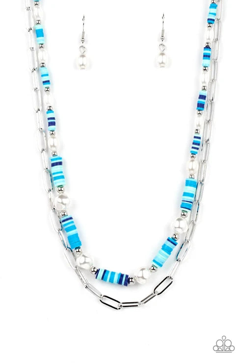 Paparazzi ♥ Tidal Trendsetter - Blue ♥ Necklace