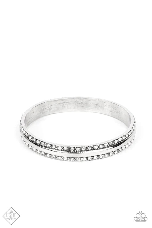Paparazzi ♥ Forged Uproar - White ♥ Bracelet