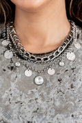 Paparazzi ♥ Industrial Noise - White ♥ Necklace