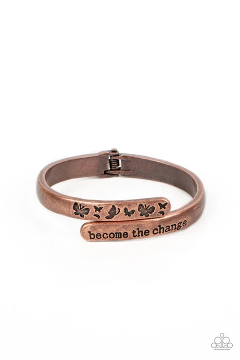 Paparazzi ♥ WINGS of Change - Copper ♥ Bracelet