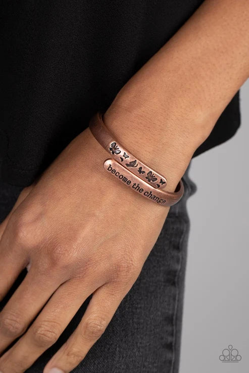 Paparazzi ♥ WINGS of Change - Copper ♥ Bracelet
