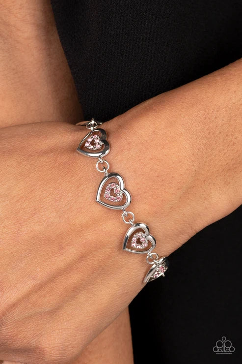 Paparazzi ♥ Catching Feelings - Pink ♥ Bracelet
