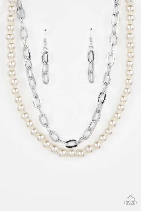 Paparazzi ♥ Suburban Yacht Club - White ♥ Necklace