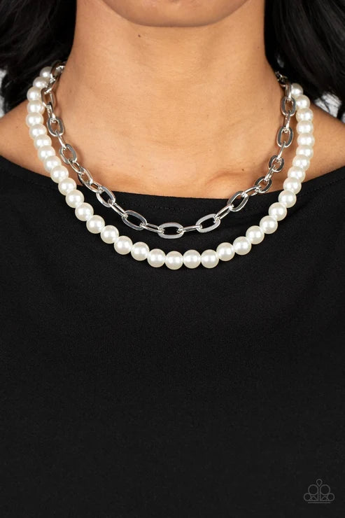 Paparazzi ♥ Suburban Yacht Club - White ♥ Necklace