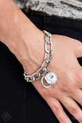 Paparazzi ♥ Unyielding Roar - White ♥ Bracelet