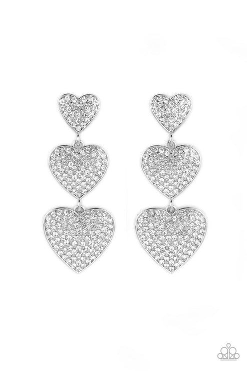 Paparazzi ♥ Couples Retreat - White ♥ Post Earrings