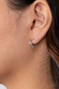 Paparazzi ♥ Charming Crescents - Silver ♥ Earrings