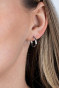 Paparazzi ♥ Haute Hexagons - Black ♥ Earrings