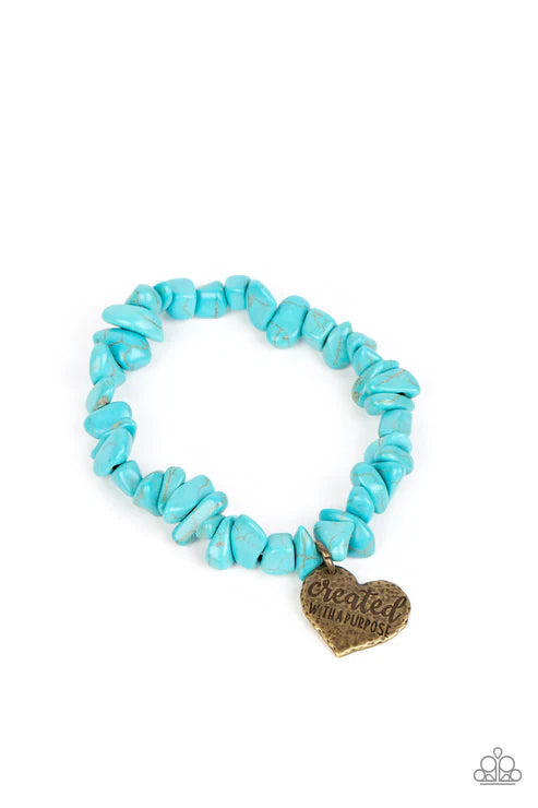 Paparazzi ♥ Stony-Hearted - Brass ♥ Bracelet