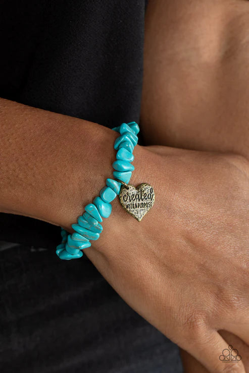 Paparazzi ♥ Stony-Hearted - Brass ♥ Bracelet