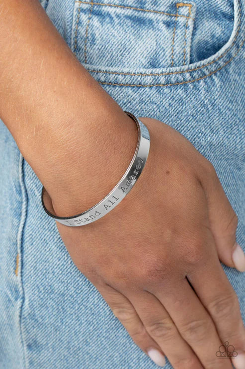 Paparazzi ♥ I Stand All Amazed - Silver ♥ Bracelet
