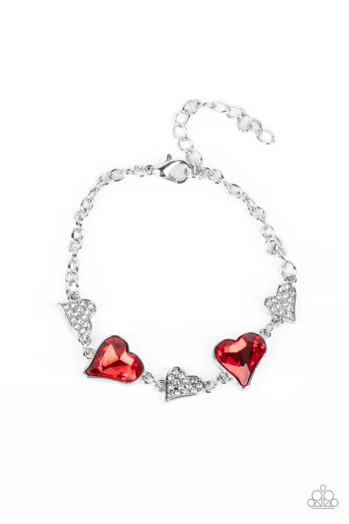 Paparazzi ♥ Cluelessly Crushing - Red ♥ Bracelet