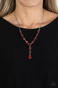 Paparazzi ♥ Forget the Crown - Red ♥ Necklace