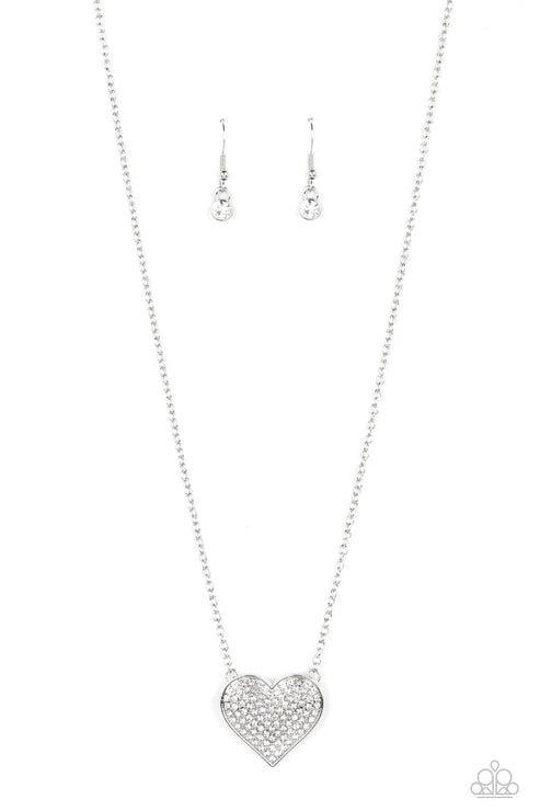 Paparazzi ♥ Spellbinding Sweetheart - White ♥ Necklace