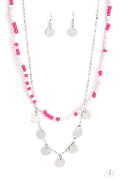 Paparazzi ♥ Comet Candy - Pink ♥ Necklace