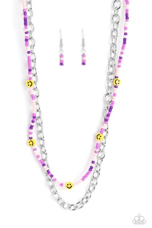 Paparazzi ♥ Happy Looks Good on You - Purple ♥ Necklace