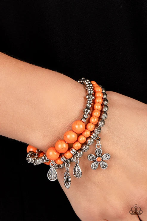 Paparazzi ♥ Individual Inflorescence - Orange ♥ Bracelet