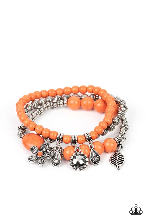 Paparazzi ♥ Individual Inflorescence - Orange ♥ Bracelet